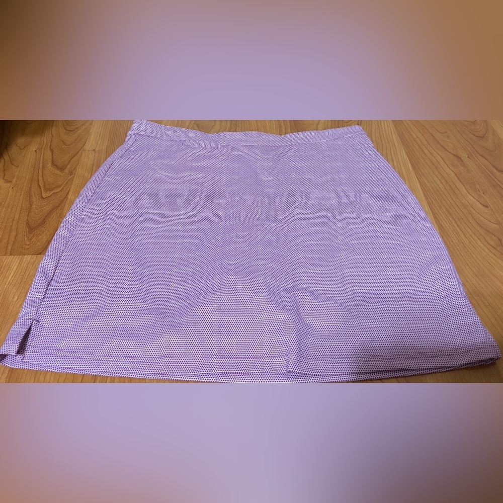 Peter Millar Women’s Lavender Dotted Golf Wicking Skirt XL 50 UPF Stretch
